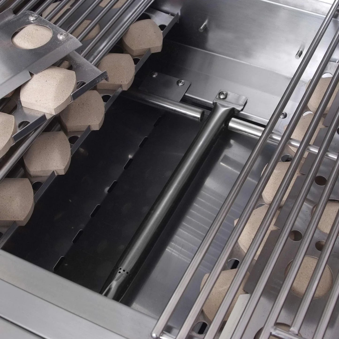 Premier Series 40-Inch 5-Burner Natural Gas Grill with Rear Infrared Burner & Grill Lights - RJC40ALCK