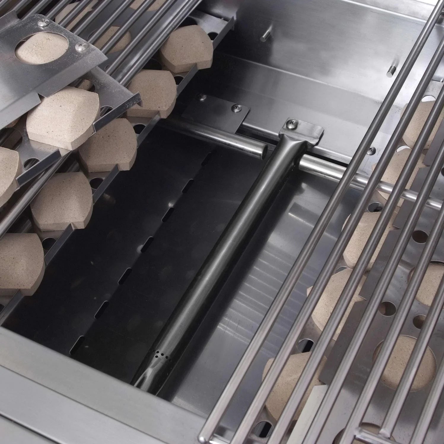 Premier Series 40-Inch 5-Burner Natural Gas Grill with Rear Infrared Burner & Grill Lights - RJC40ALCK