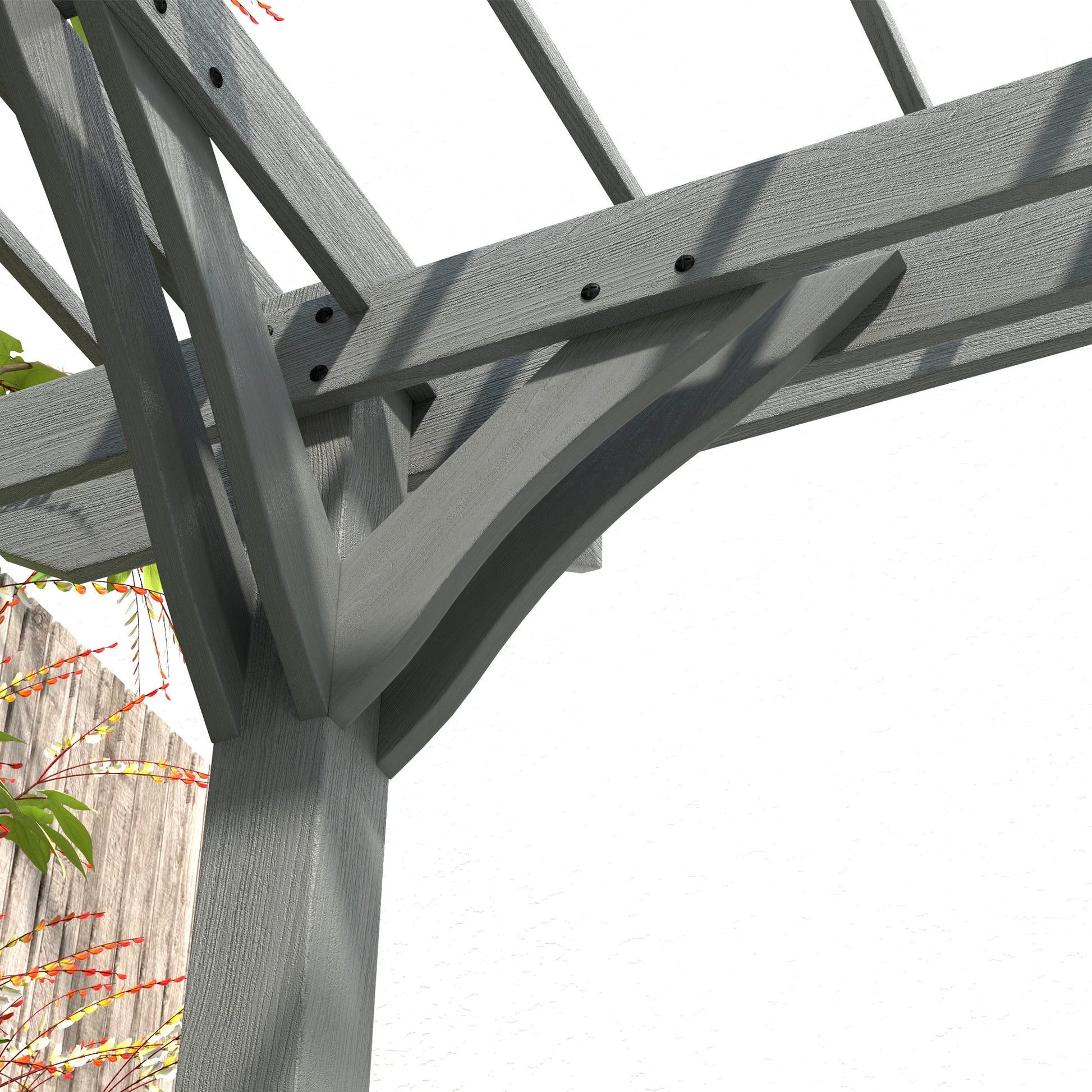 12' X 20' Wooden Pergola Grape Trellis, Outdoor Gazebo for Garden, Patio, Backyard, Deck, Gray