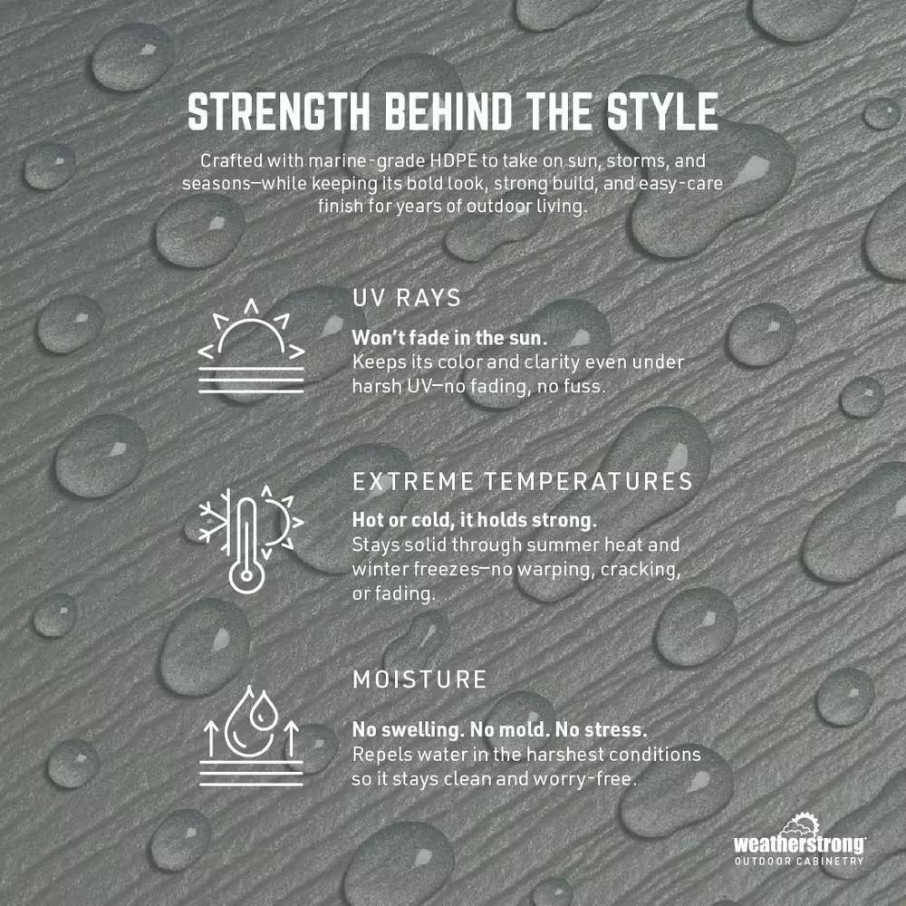 Miami Dark Ash 17-Piece 121.25 In. X 34.5 In. X 28 In. Outdoor Kitchen Cabinet Island Set