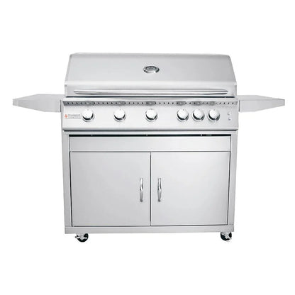 Premier Series 40-Inch 5-Burner Natural Gas Grill with Rear Infrared Burner & Grill Lights - RJC40ALCK