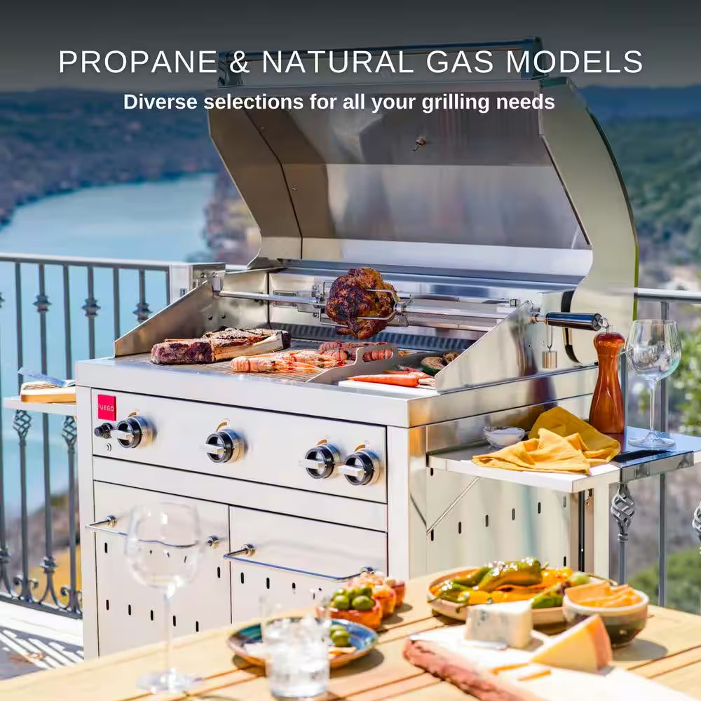 Premium 4-Burner Natural Gas Grill in 304 Stainless Steel