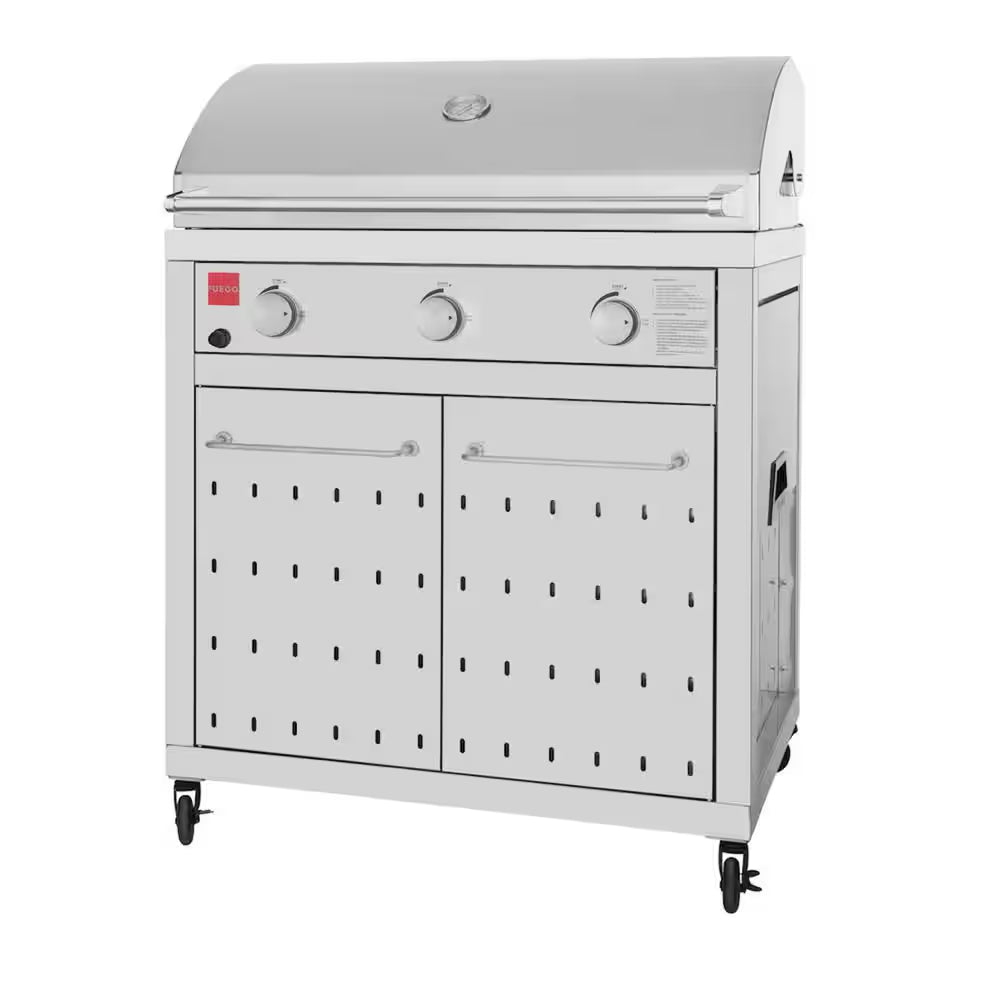 Premium 3-Burner Natural Gas Grill in 304 Stainless Steel